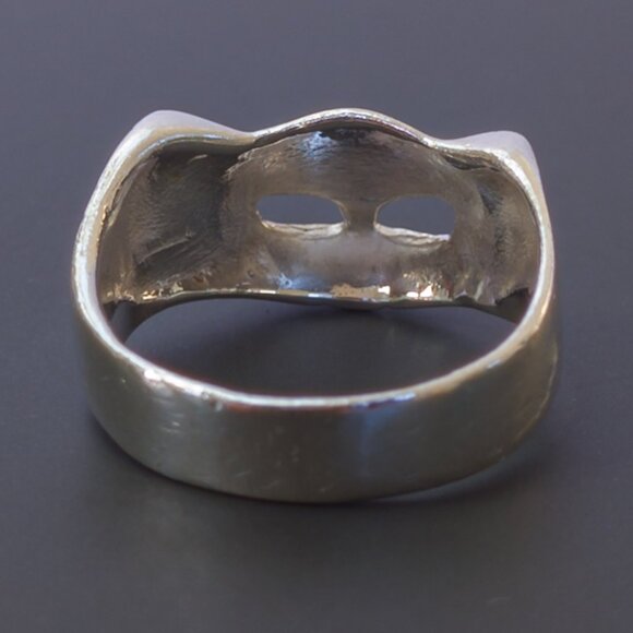 Sterling Silver Cat Mask Ring – Open Eyes, Size 5.5, 3.45 g - Picture 12 of 13